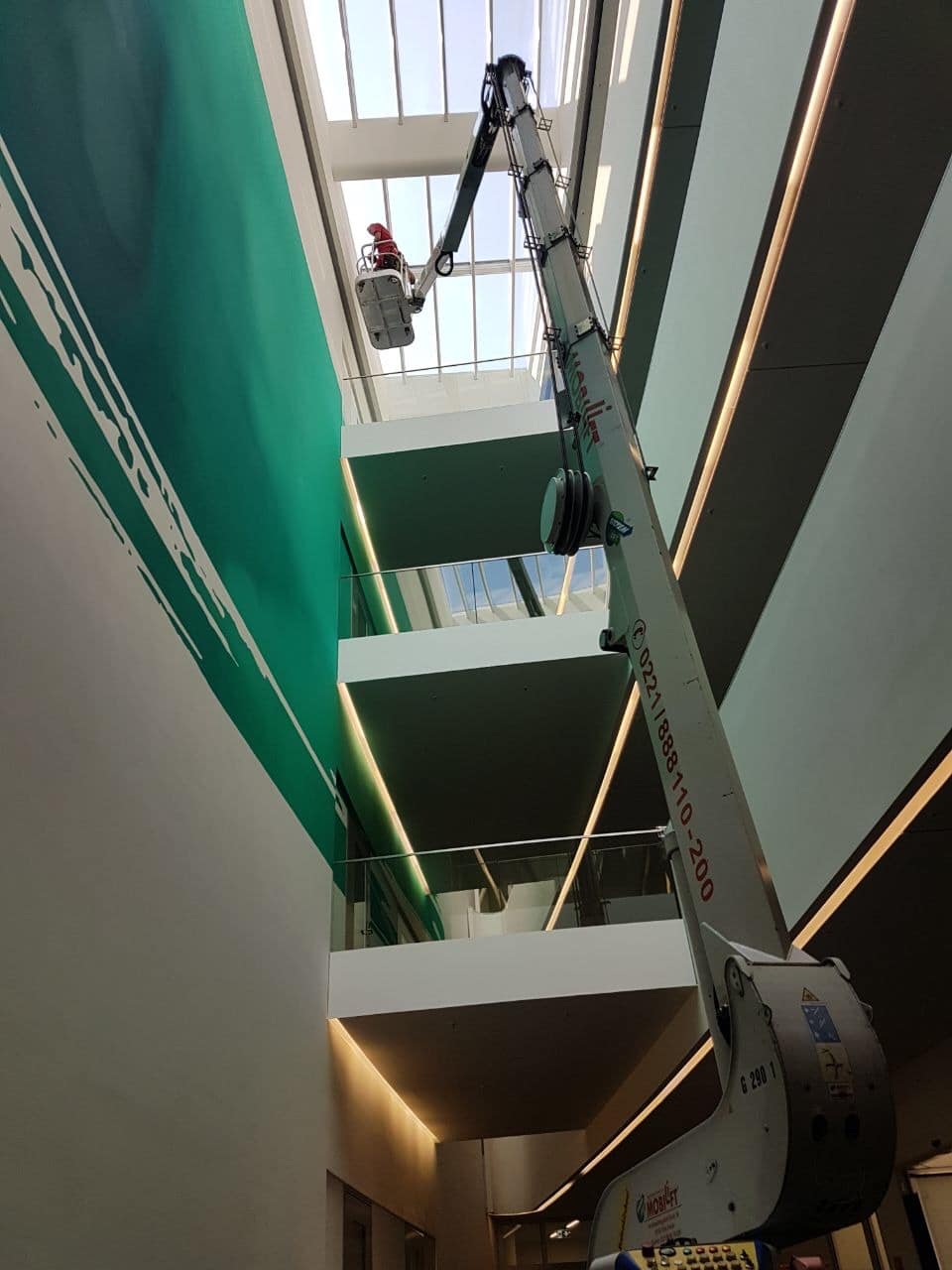 Arbeiten am Hotelgebäude Steigenberger in Bad Neuenahr